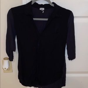 black half sleeve blouse